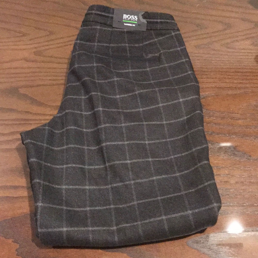 Hugo Boss Tapered Fit Stretch Dress Pants